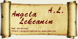 Angela Lekčanin vizit kartica